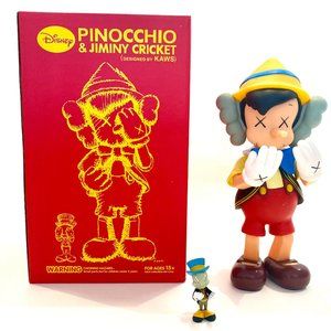 Kaws Medicom Pinocchio Jiminy Cricket 400% 12 inche Plastic Adjustabe arms legs